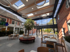 A photo of the Tokio Marine HCC staff courtyard, Rearsby ProCon Award finalist project